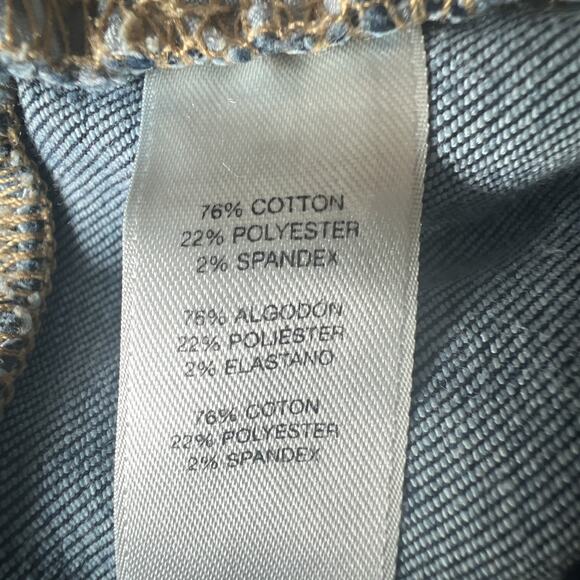 Chico's size 3 us XL chicos platinum Medium Wash Blue Denim jeans 16 straight - Picture 8 of 13